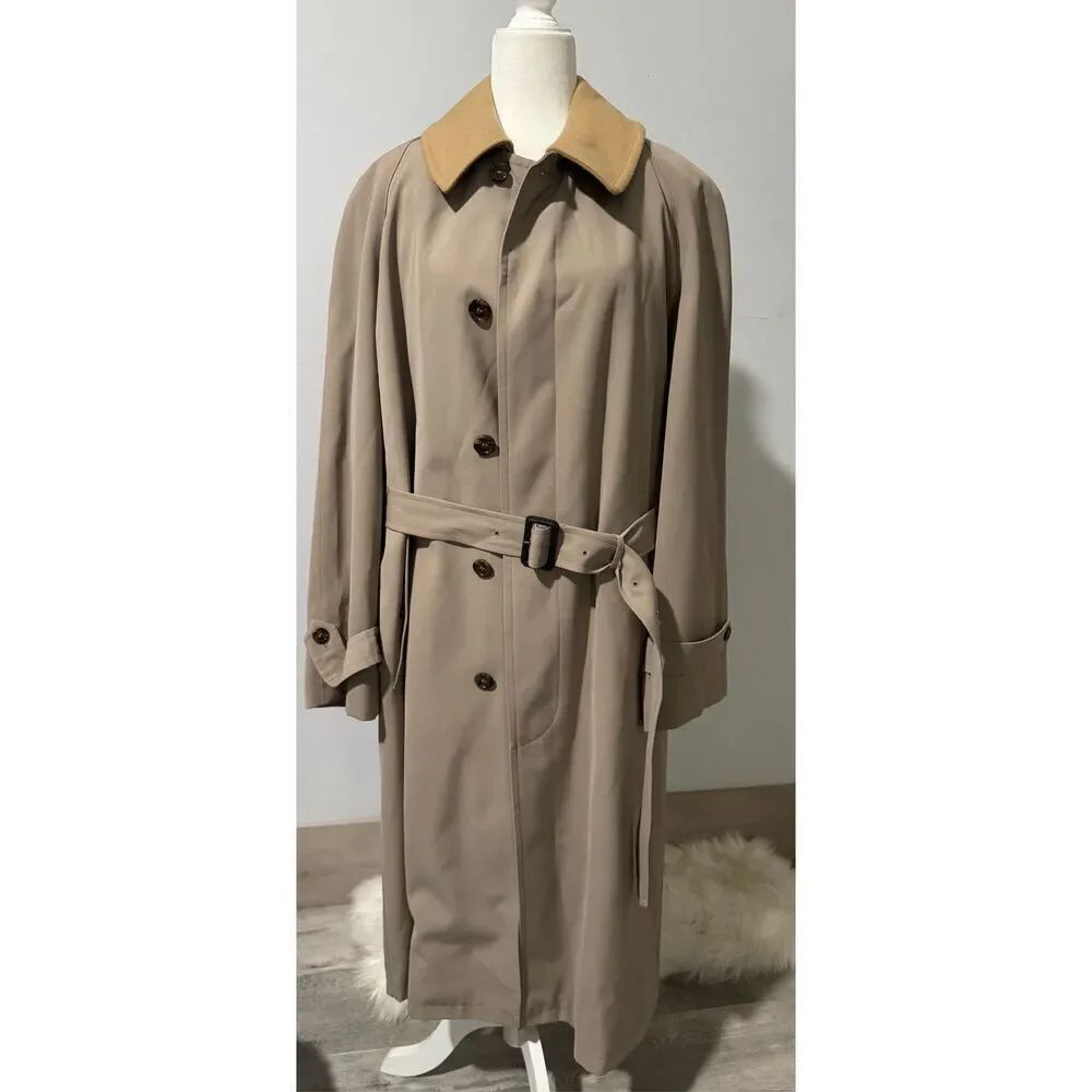 Turnbury trench coat button front tie for waist 40R